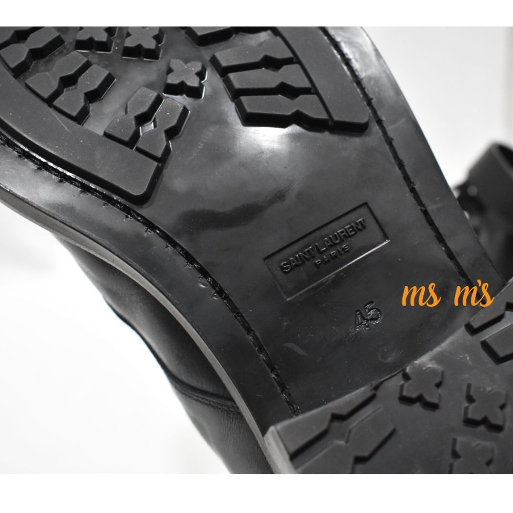NIB Saint Laurent YSL stud buckle Leather boots - Picture 7 of 9